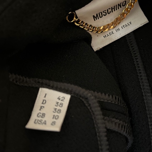 Moschino Vintage Black Wool Crepe Maxi Coat - Picture 11 of 14